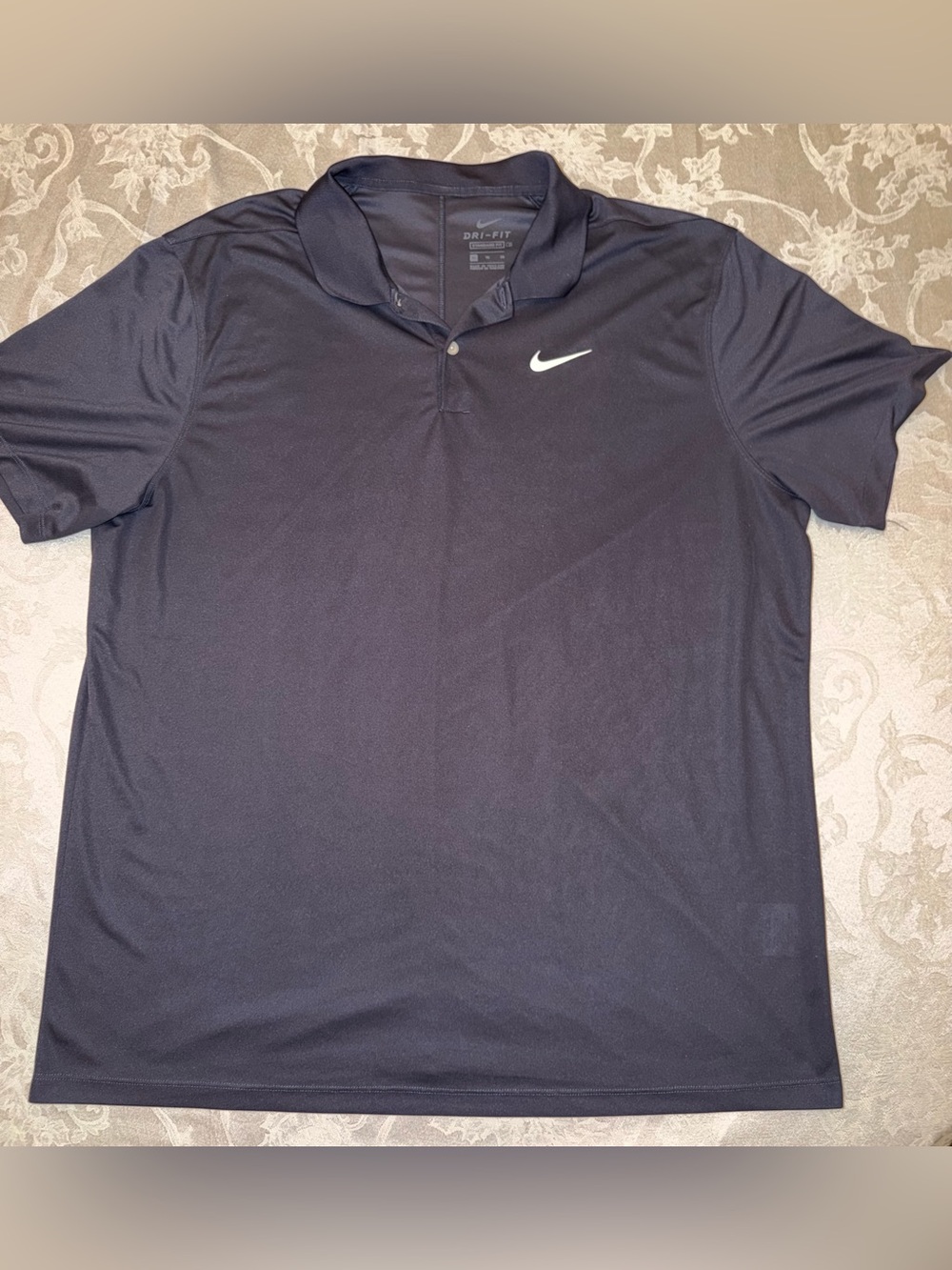 Nike Men's Dri-Fit Standard Fit Polo Shirt Black Size XL